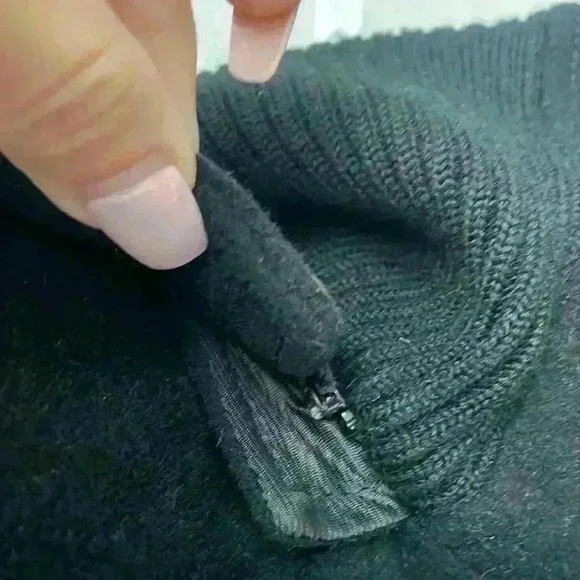 Kenneth Kole Black Wool Coat with removable Hoodie Sz 4 - Picture 7 of 12